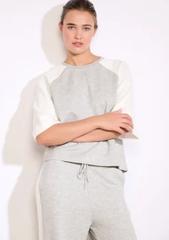 LolaLiza Oversized sweatshirt met contrast- Sweats|Loungewear