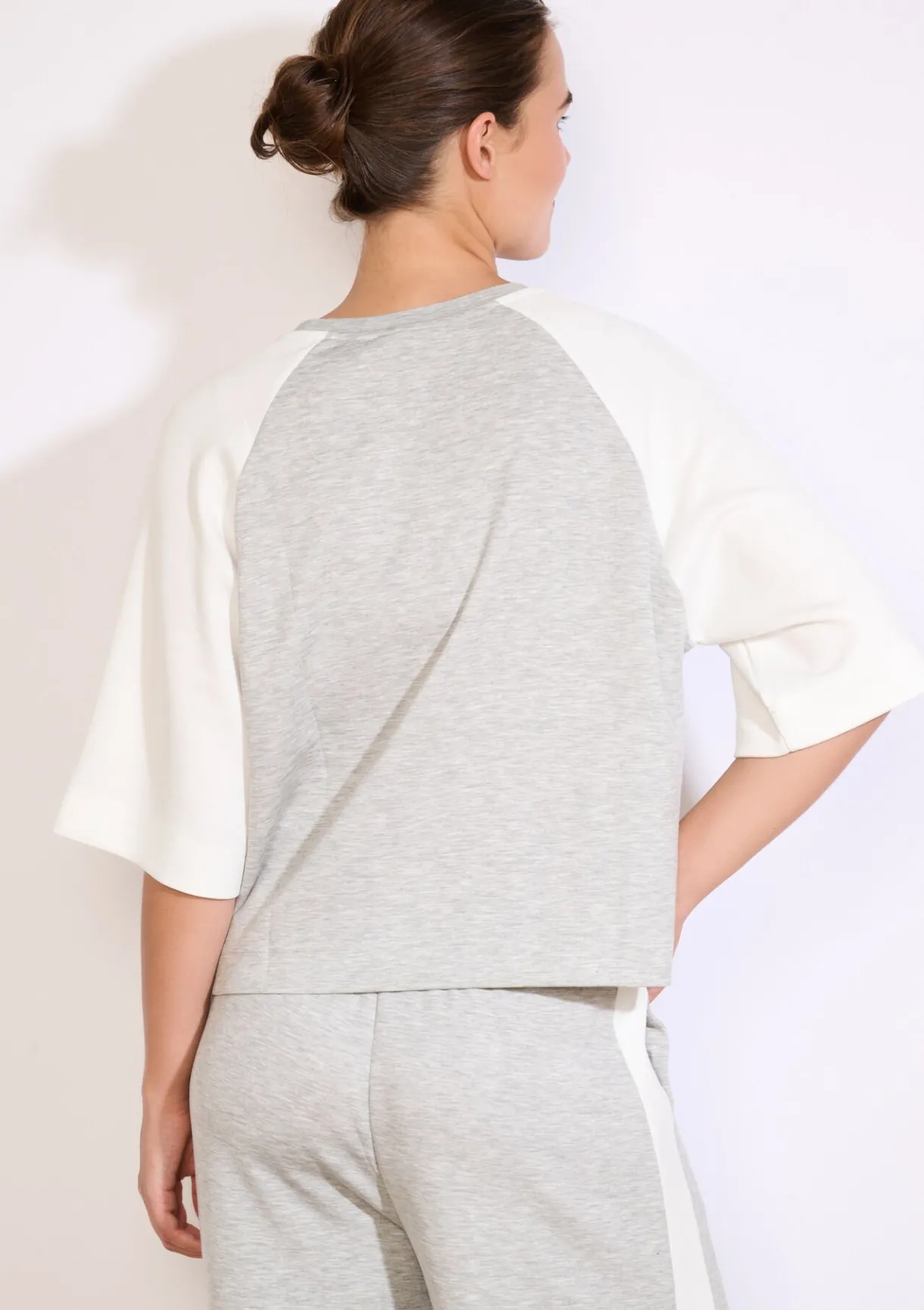 LolaLiza Oversized sweatshirt met contrast- Sweats|Loungewear