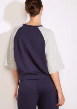 LolaLiza Oversized sweatshirt met contrast- Sweats|Loungewear