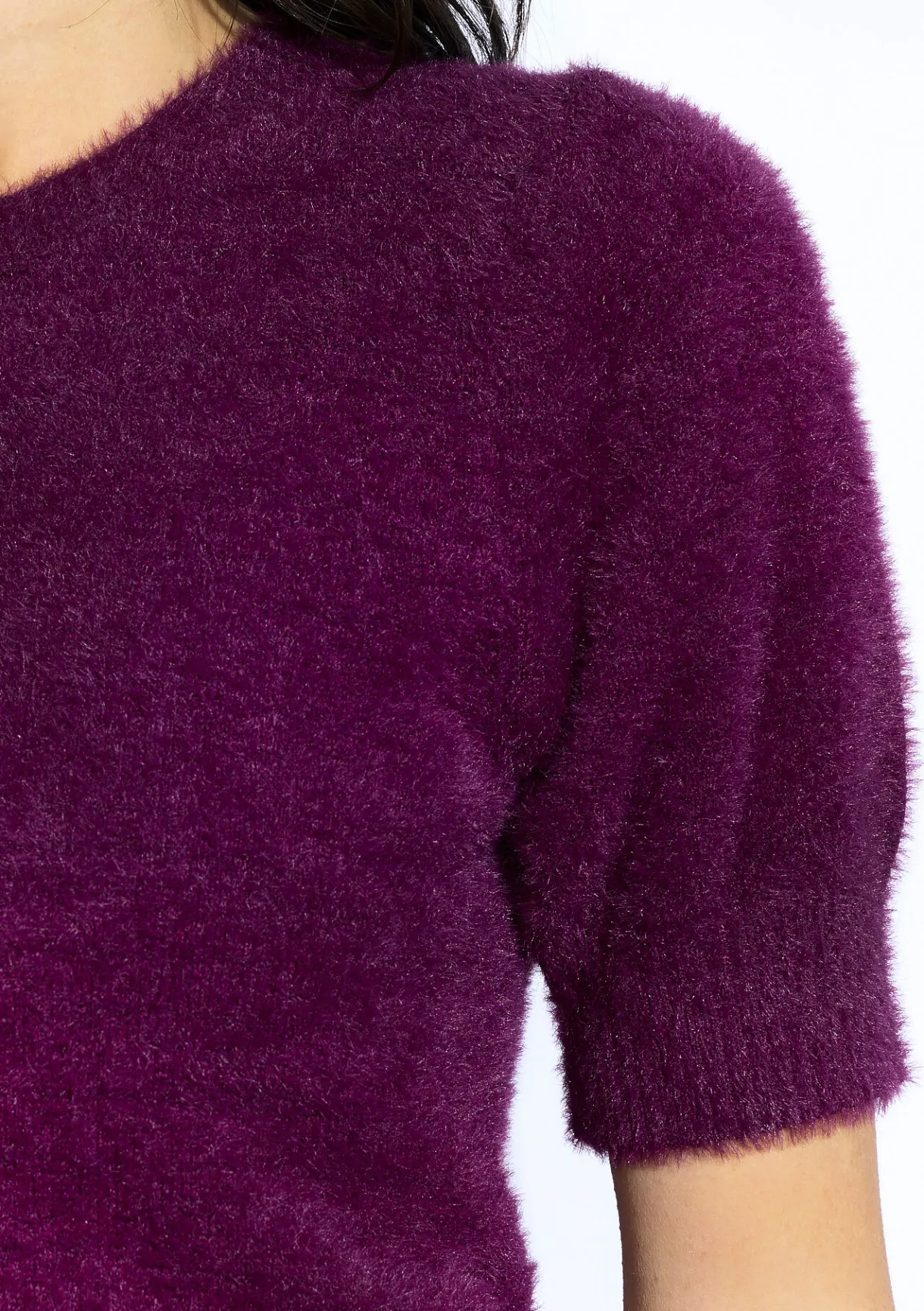 LolaLiza Pluizige trui korte mouwen- Truien En Cardigans