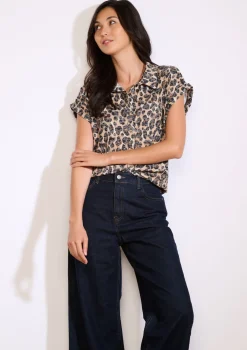 LolaLiza Polo-t-shirt met luipaardprint- Tops En T-Shirts