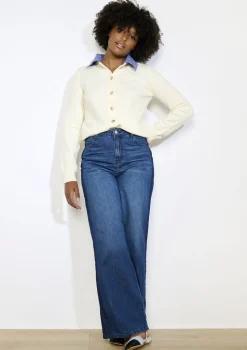 LolaLiza Poplin vest met overhemdkraag- Truien En Cardigans