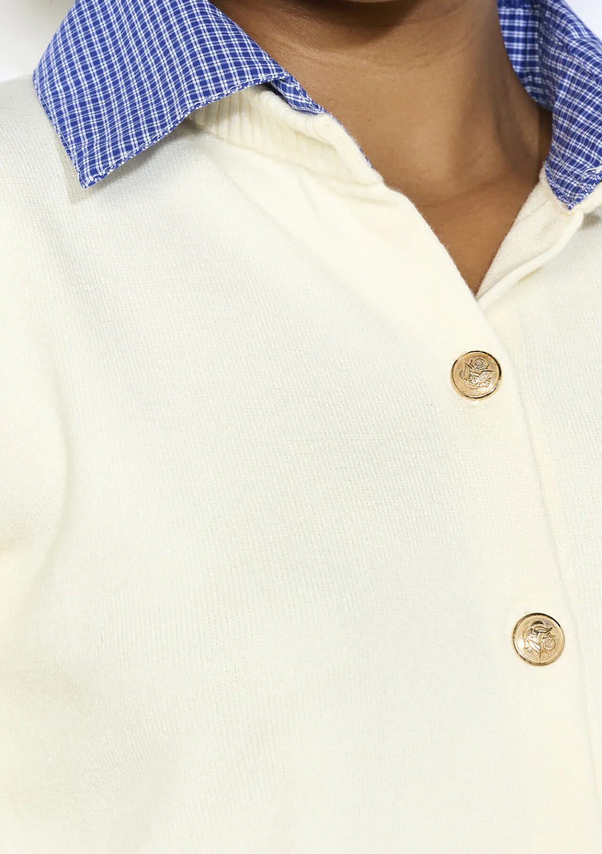 LolaLiza Poplin vest met overhemdkraag- Truien En Cardigans