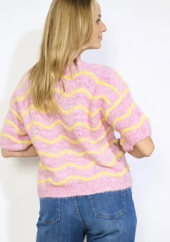 LolaLiza Pullover met korte mouwen en golfjes- Truien En Cardigans