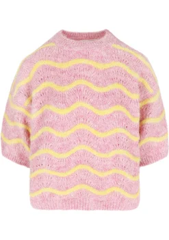 LolaLiza Pullover met korte mouwen en golfjes- Truien En Cardigans