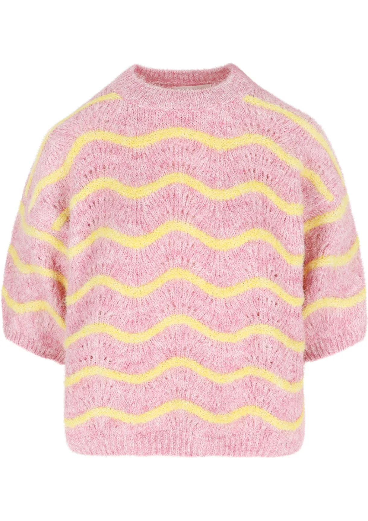 LolaLiza Pullover met korte mouwen en golfjes- Truien En Cardigans