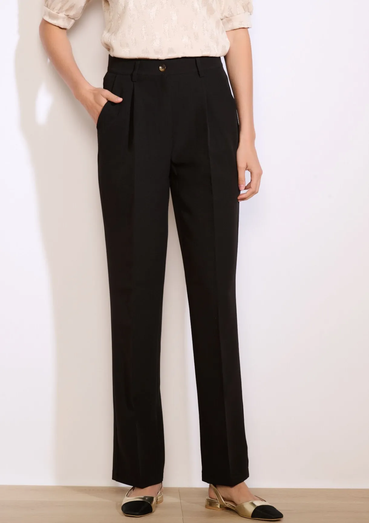 LolaLiza Rechte elegante broek- Co-Ord Sets|Broeken