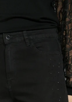 LolaLiza Rechte jeans hoge taille met strass- Jeans