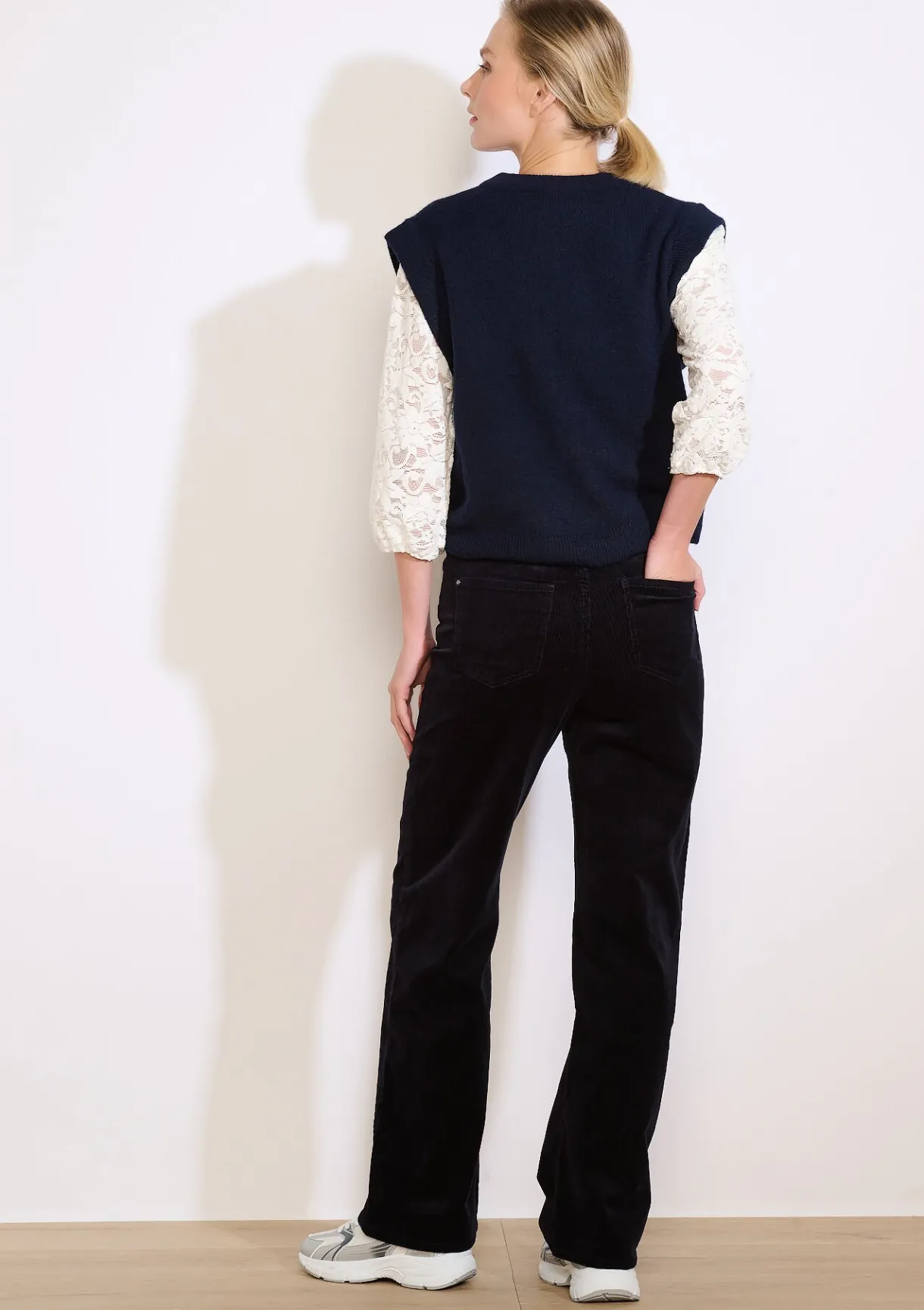 LolaLiza Rechte ribfluwelen broek- Broeken