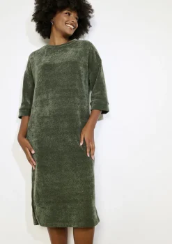 LolaLiza Ribfluwelen midi-jurk- Jurken