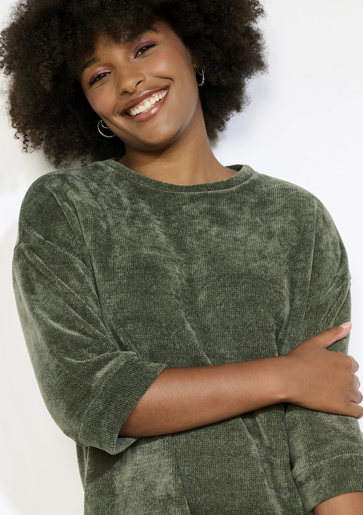 LolaLiza Ribfluwelen midi-jurk- Jurken