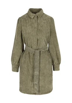 LolaLiza Ribfluwelen overhemdjurk- Jurken