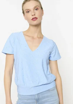 LolaLiza Romantische broderie t-shirt- Tops En T-Shirts