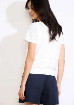 LolaLiza Romantische broderie t-shirt- Tops En T-Shirts