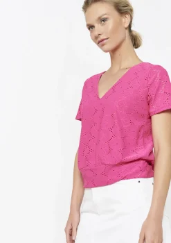 LolaLiza Romantische broderie t-shirt- Tops En T-Shirts