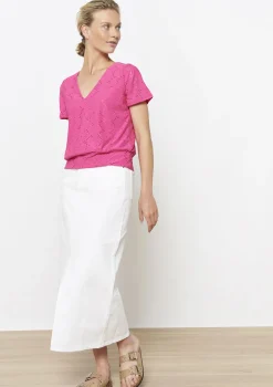 LolaLiza Romantische broderie t-shirt- Tops En T-Shirts