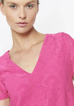 LolaLiza Romantische broderie t-shirt- Tops En T-Shirts