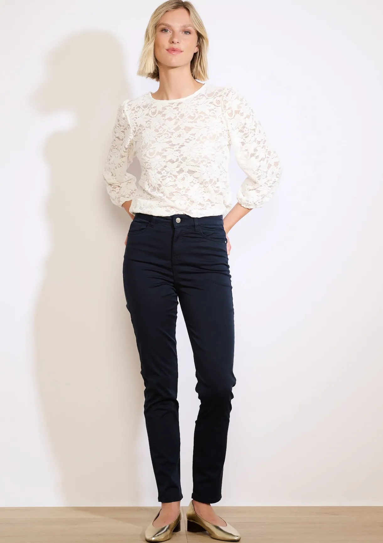 LolaLiza Slim fit broek met hoge taille- Broeken