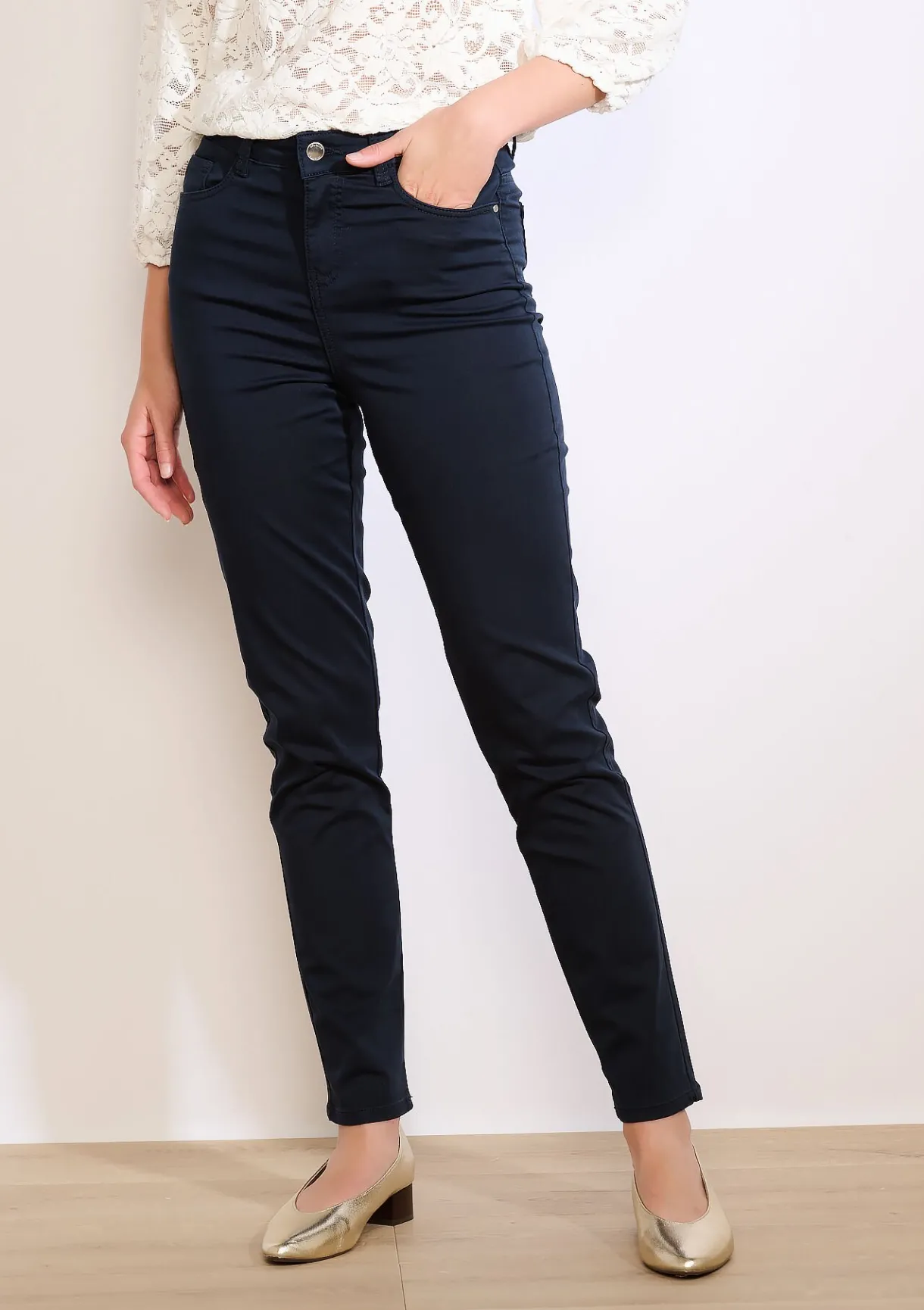 LolaLiza Slim fit broek met hoge taille- Broeken