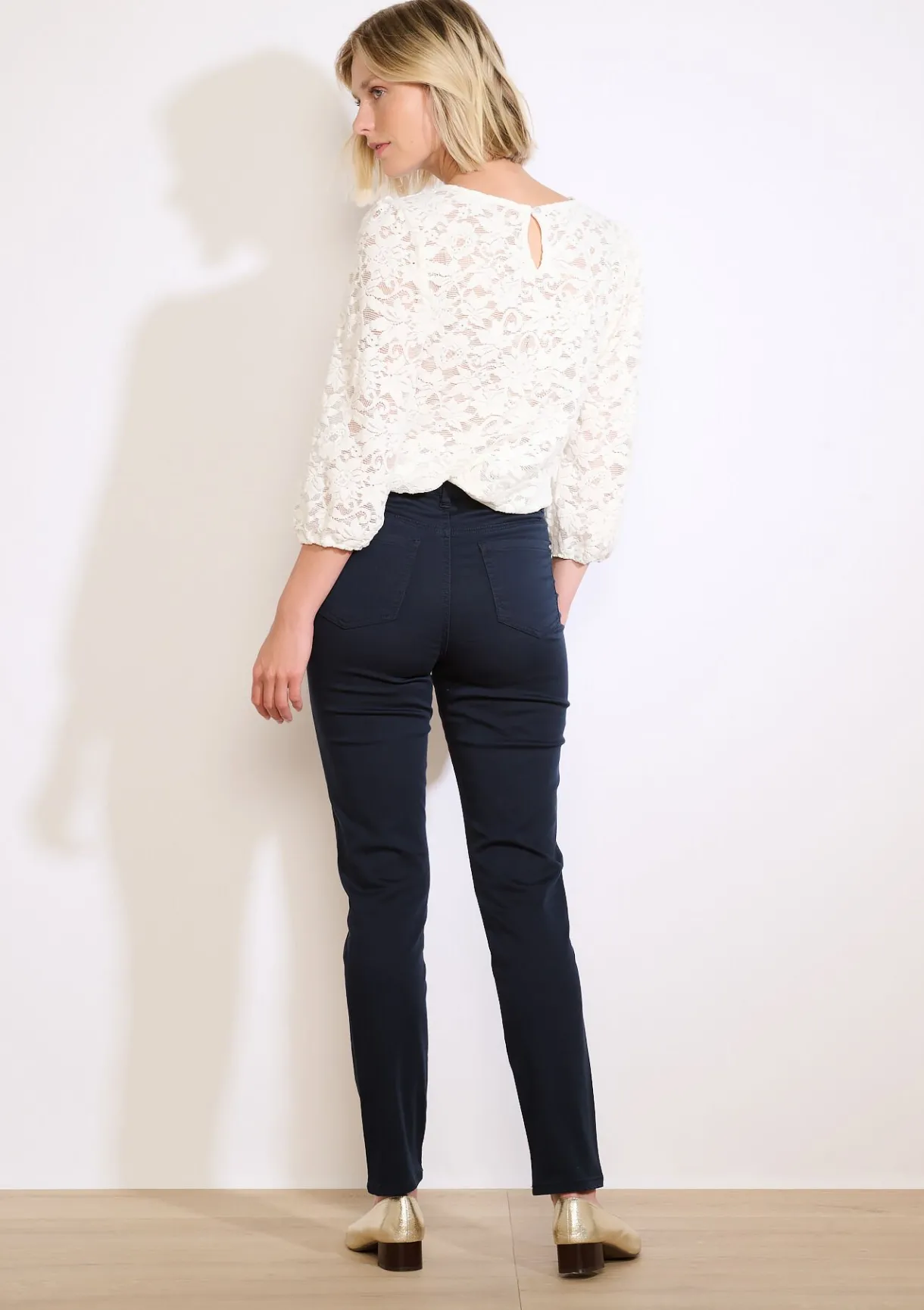 LolaLiza Slim fit broek met hoge taille- Broeken