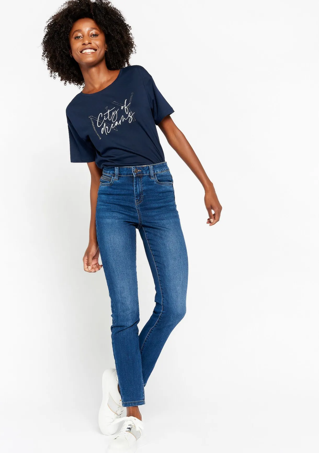 LolaLiza Slim jeans met hoge taille- Jeans