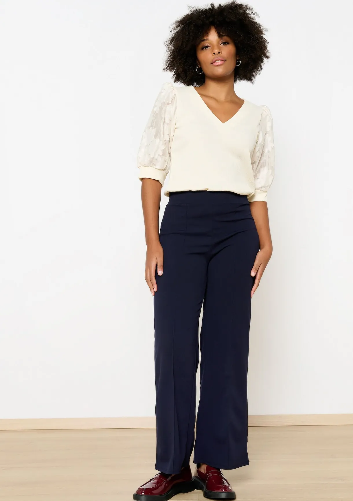 LolaLiza Soepele hoge taille broek- Broeken