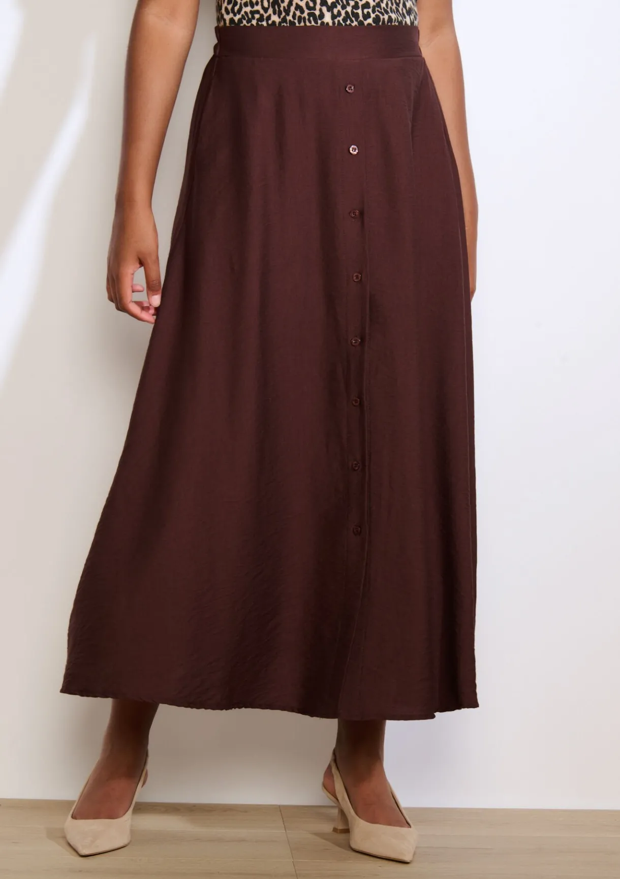 LolaLiza Soepele midirok met knopen- Rokken