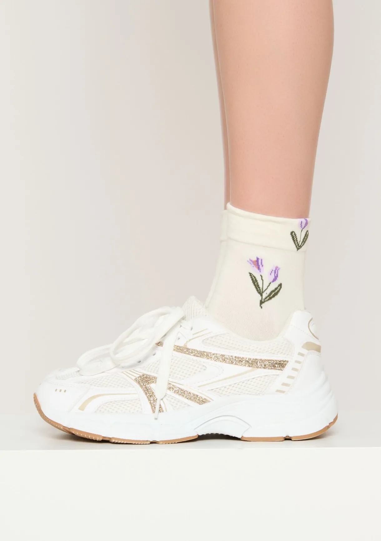 LolaLiza Sokken met bloemenmotief- Accessoires