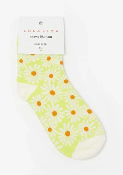 LolaLiza Sokken met bloemenprint- Accessoires
