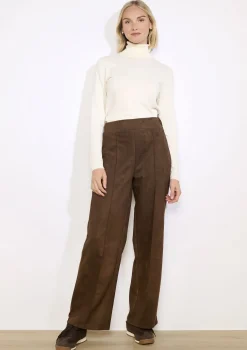 LolaLiza Suèdelook broek met wijde pijp- Broeken