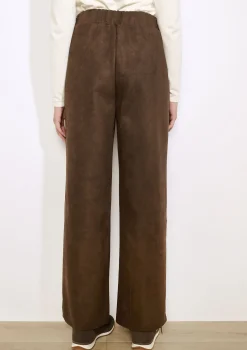 LolaLiza Suèdelook broek met wijde pijp- Broeken