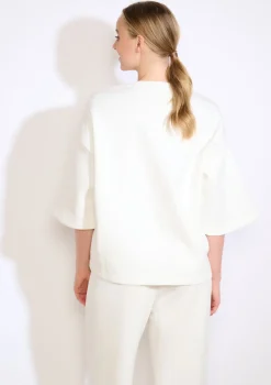 LolaLiza Sweat met paillettenbloem- Sweats