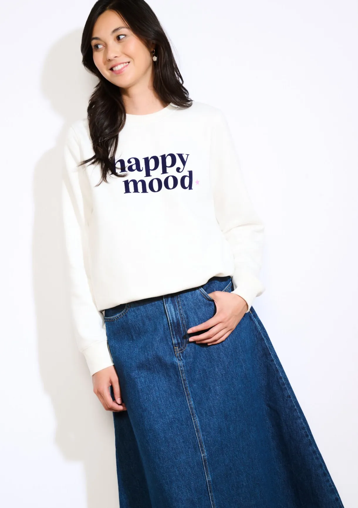 LolaLiza Sweater met positieve tekst- Sweats