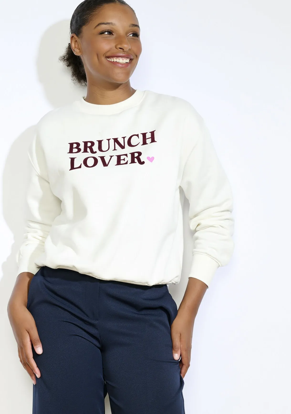 LolaLiza Sweater met tekst- Sweats