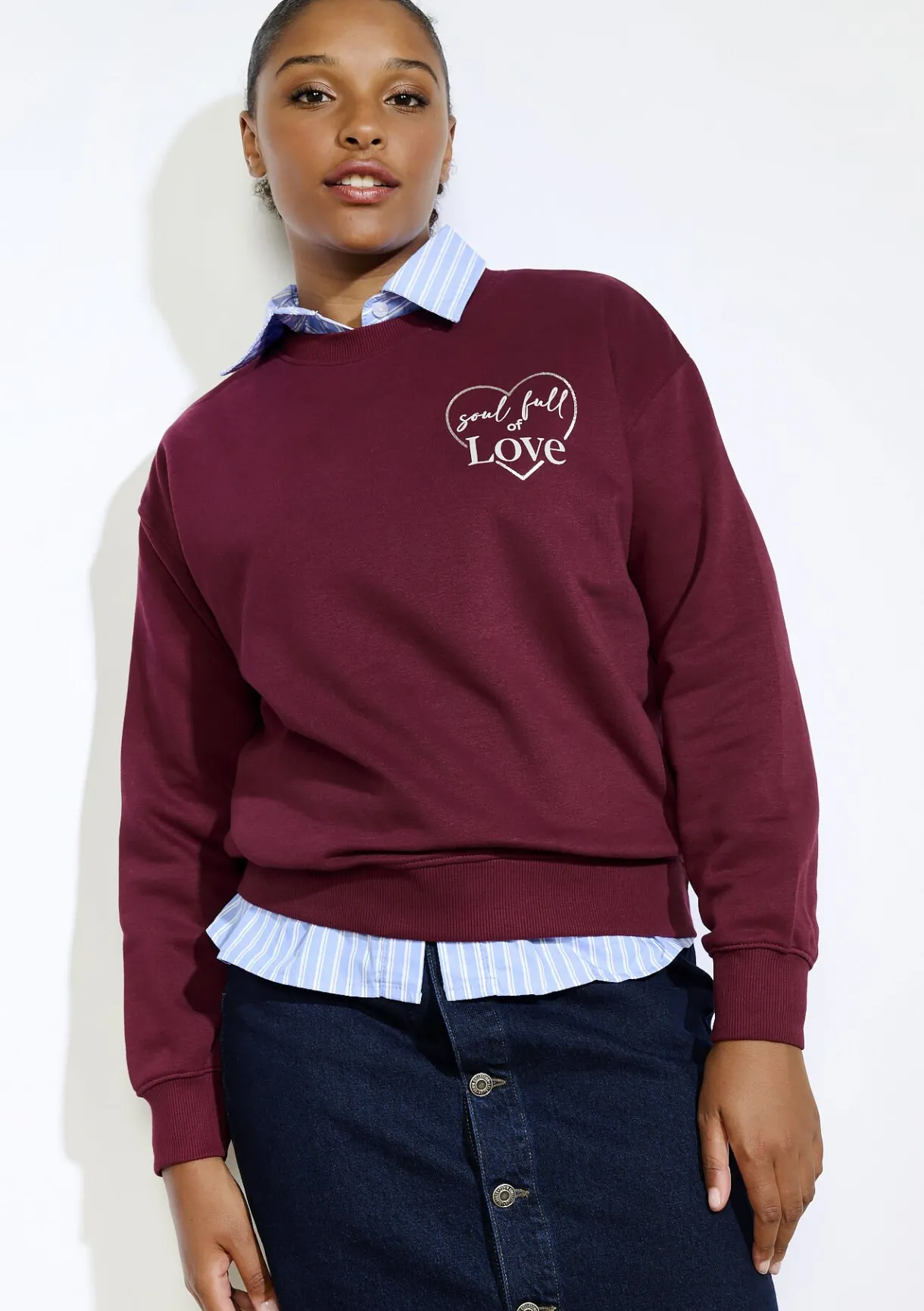 LolaLiza Sweater met tekst- Sweats