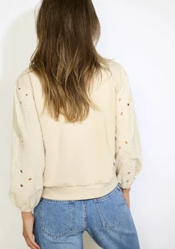 LolaLiza Sweatshirt met geborduurde mouwen- Sweats