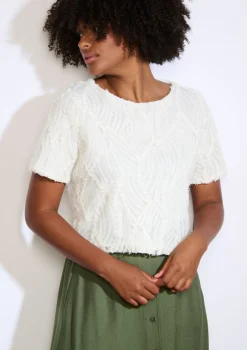 LolaLiza Textuur top met korte mouwen- Tops En T-Shirts