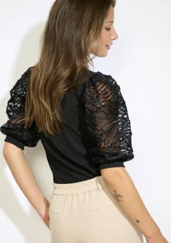 LolaLiza Top met opengewerkte mouwen- Tops En T-Shirts