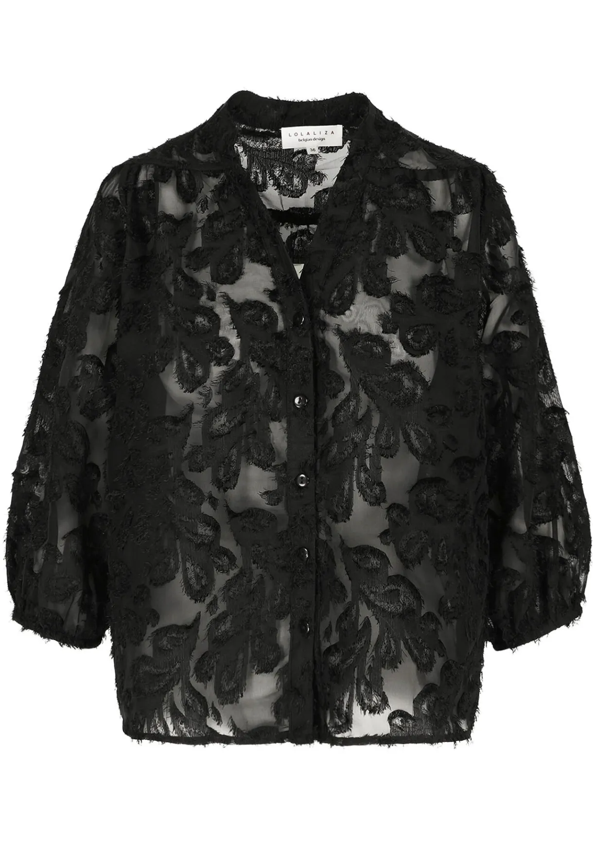 LolaLiza Transparant overhemd met structuur- Blouses En Hemden