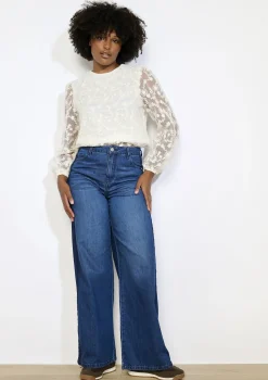 LolaLiza Transparante kanten blouse- Blouses En Hemden