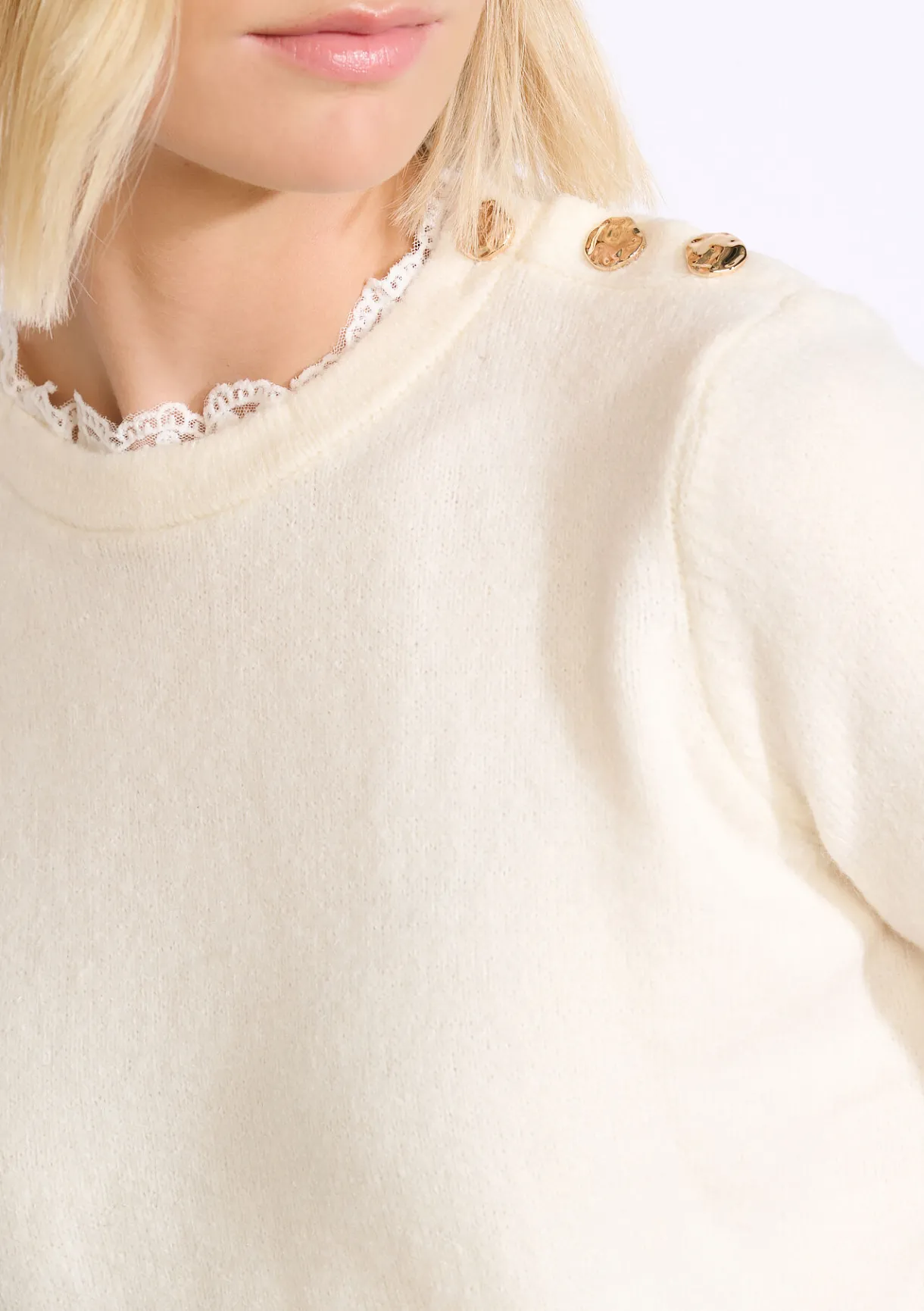 LolaLiza Trui met gouden knopen- Truien En Cardigans