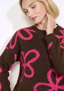 LolaLiza Trui met grote bloemen- Truien En Cardigans