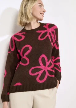 LolaLiza Trui met grote bloemen- Truien En Cardigans