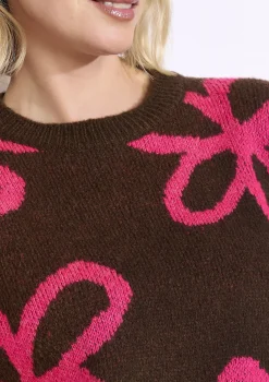 LolaLiza Trui met grote bloemen- Truien En Cardigans