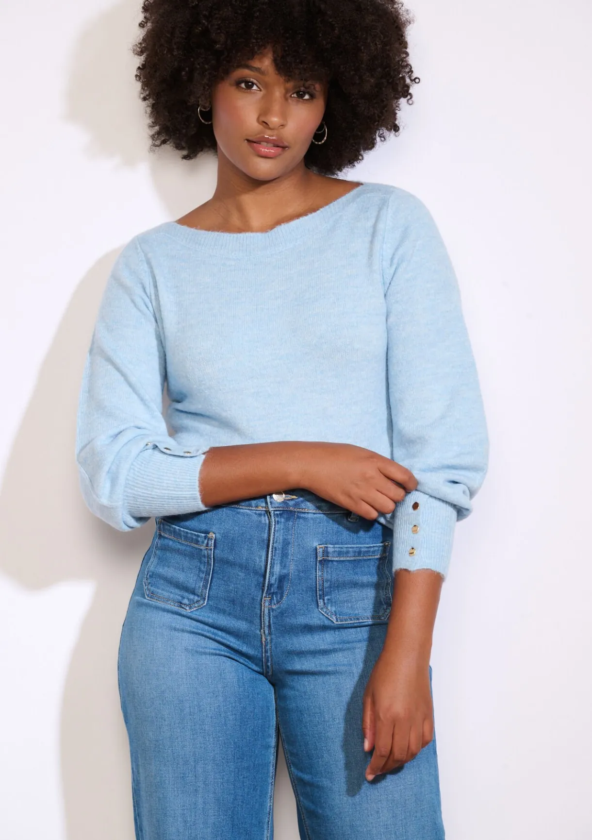 LolaLiza Trui met knopen op mouw- Truien En Cardigans