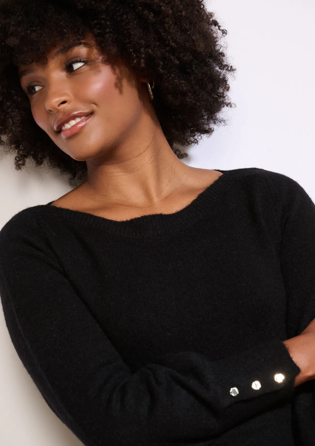 LolaLiza Trui met knopen op mouw- Truien En Cardigans