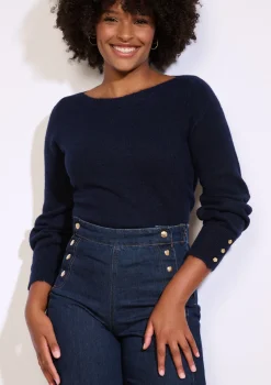 LolaLiza Trui met knopen op mouw- Truien En Cardigans