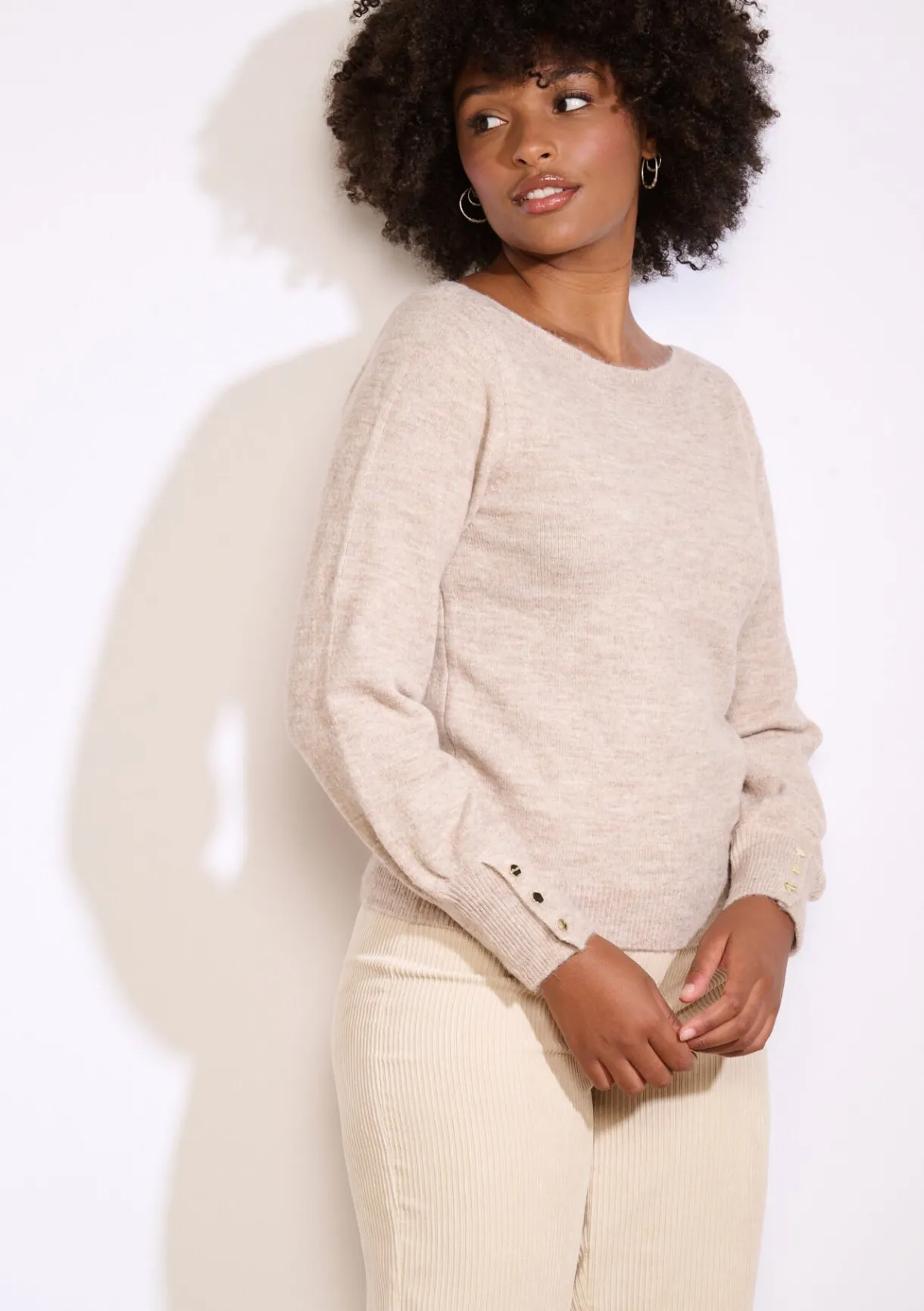 LolaLiza Trui met knopen op mouw- Truien En Cardigans