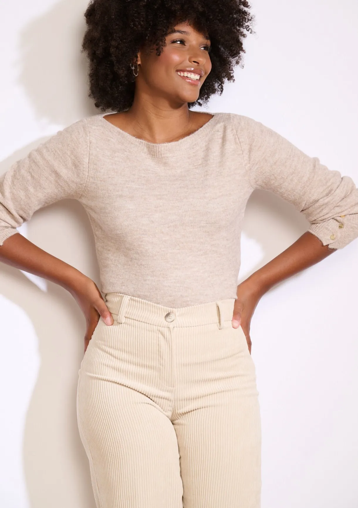 LolaLiza Trui met knopen op mouw- Truien En Cardigans