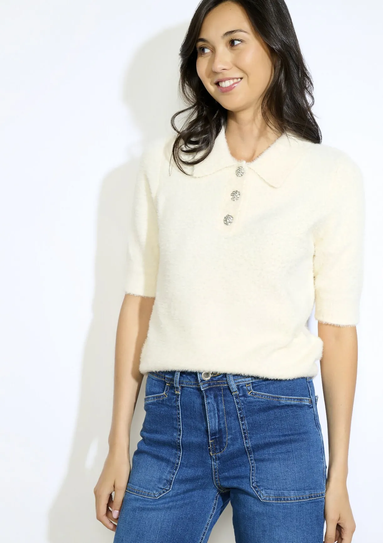 LolaLiza Trui met sierknopen- Truien En Cardigans